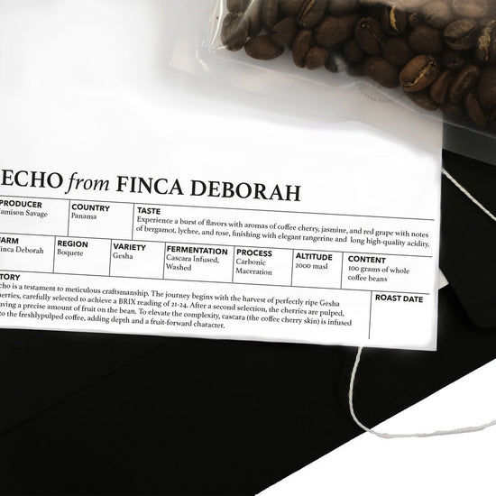 Echo - Finca Deborah - CM Washed Cascara Infused Gesha - Panama - Standout Coffee