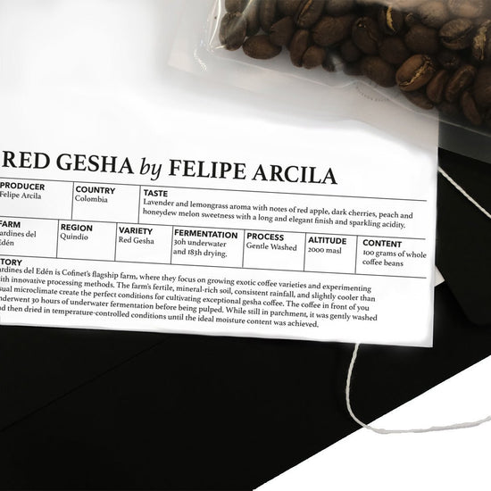 Felipe Arcila Jardines del Eden Red Gesha Washed - Limited Release - Standout Coffee